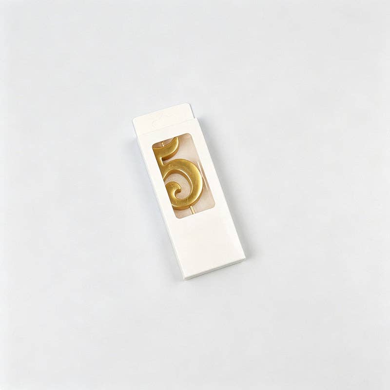 Gold Plated Number Birthday Candles