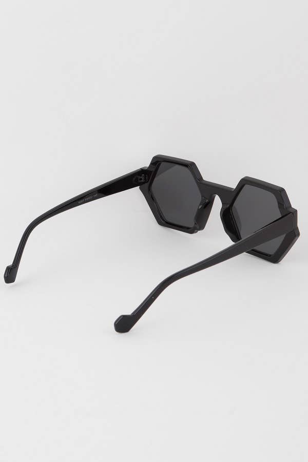 Bright Tinted Hexagon Sunglasses