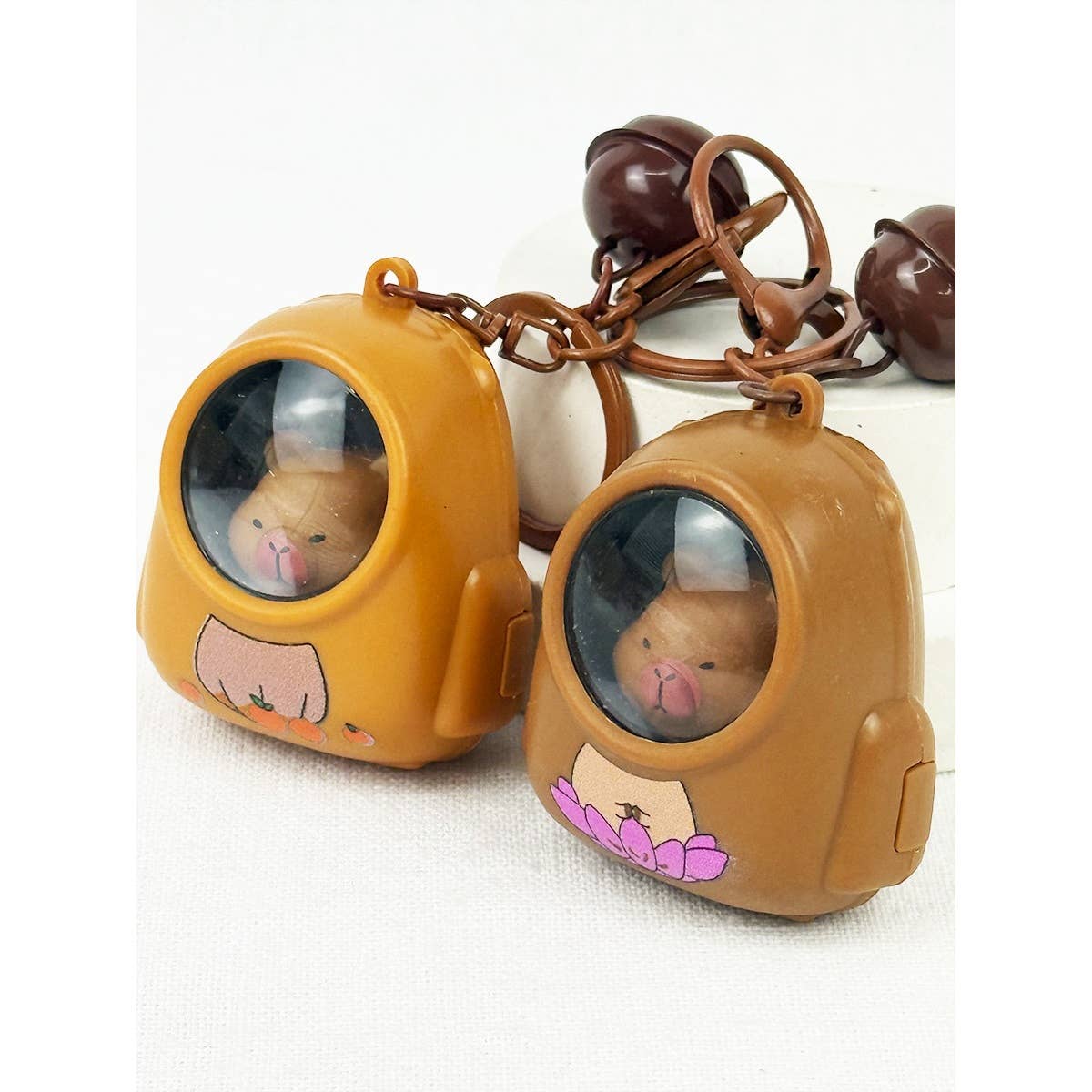 Light Up Capybaras Keychain with Sound