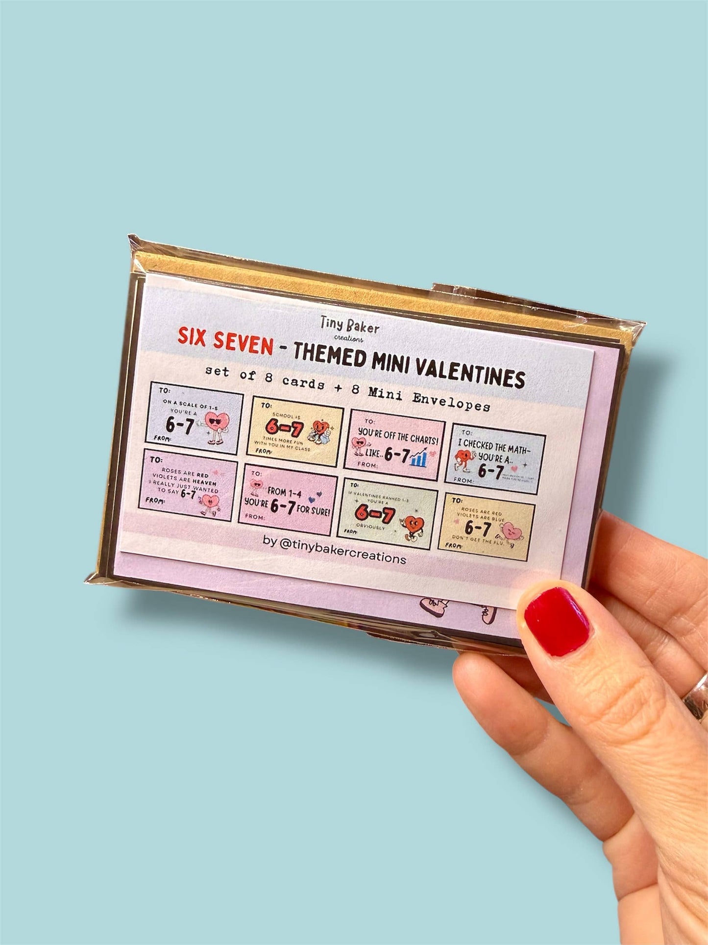6-7 Six Seven Mini Valentine Cards | School Class | Trending