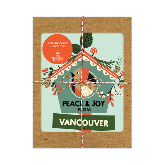 Vancouver Peace & Joy Bird Holiday Christmas Card