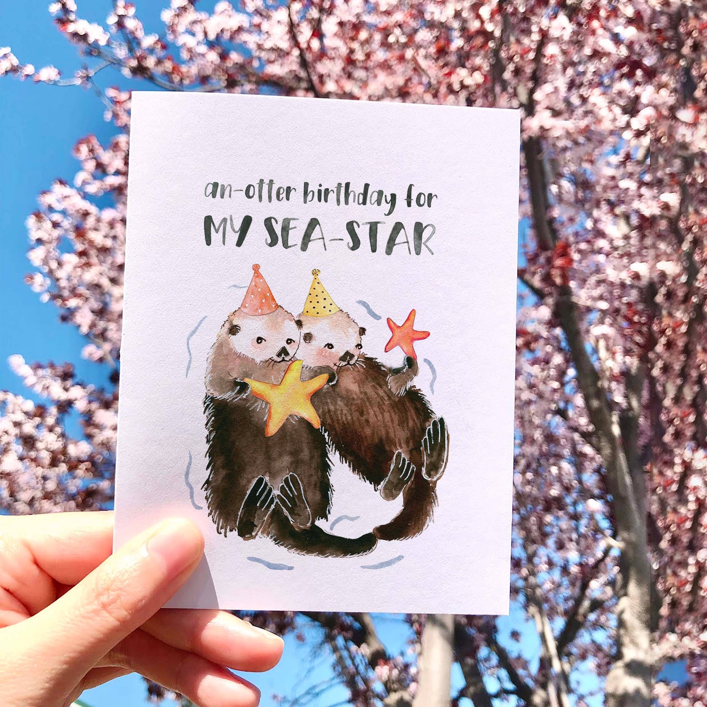 Sea Star Otter Sister - Funny Birthday Card