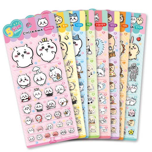 Chiikawa & Friends 5 Sizes Jelly Coating Deco Stickers