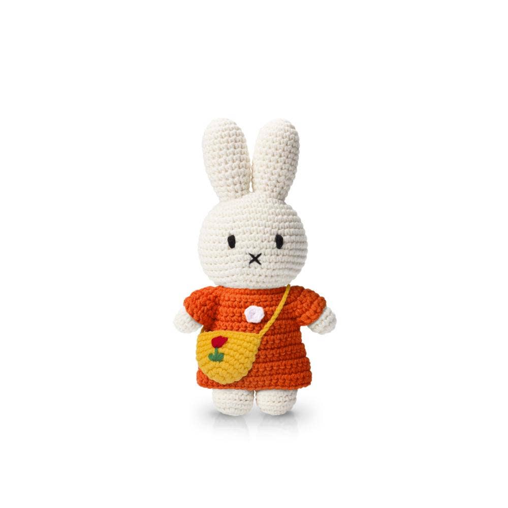 Miffy and her tulip bag: Orange Dress With Tulip Bag