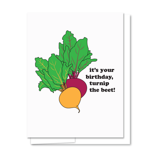 Turnip the beet - Illustrated Funny Letterpress Card