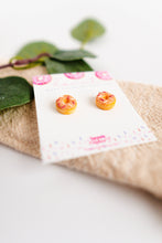 Load image into Gallery viewer, Pink Donut Clay Stud Earrings | Foodie Gift Dessert Gift
