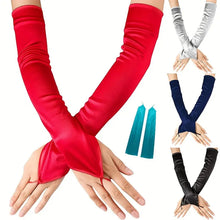 Load image into Gallery viewer, Stylish Satin Long Hook Gloves
