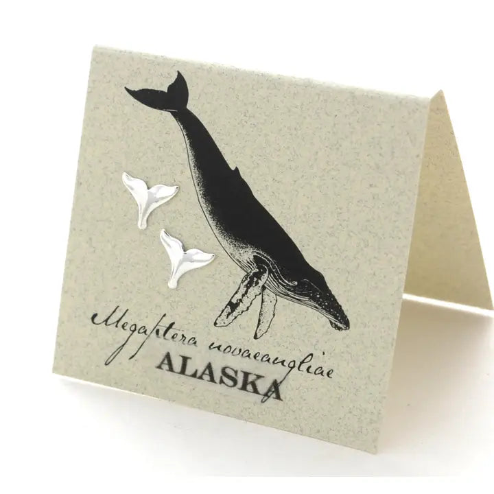 Alaska Whale Stud Earrings - silver Natural History