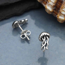 Load image into Gallery viewer, Jellyfish Post Earrings 11x6mm
