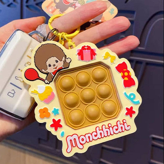 Monchhichi Push Pop Keychain – Sensory Fidget Bag Charm
