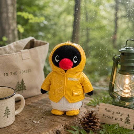 Restock! Pingu Raincoat Plush Keychain new color!