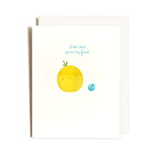 Load image into Gallery viewer, Orange and Blueberry | Friend | Letterpress Card
