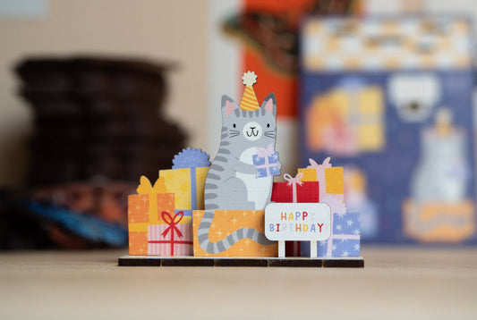 HAPPY BIRTHDAY CAT POP OUT CARD