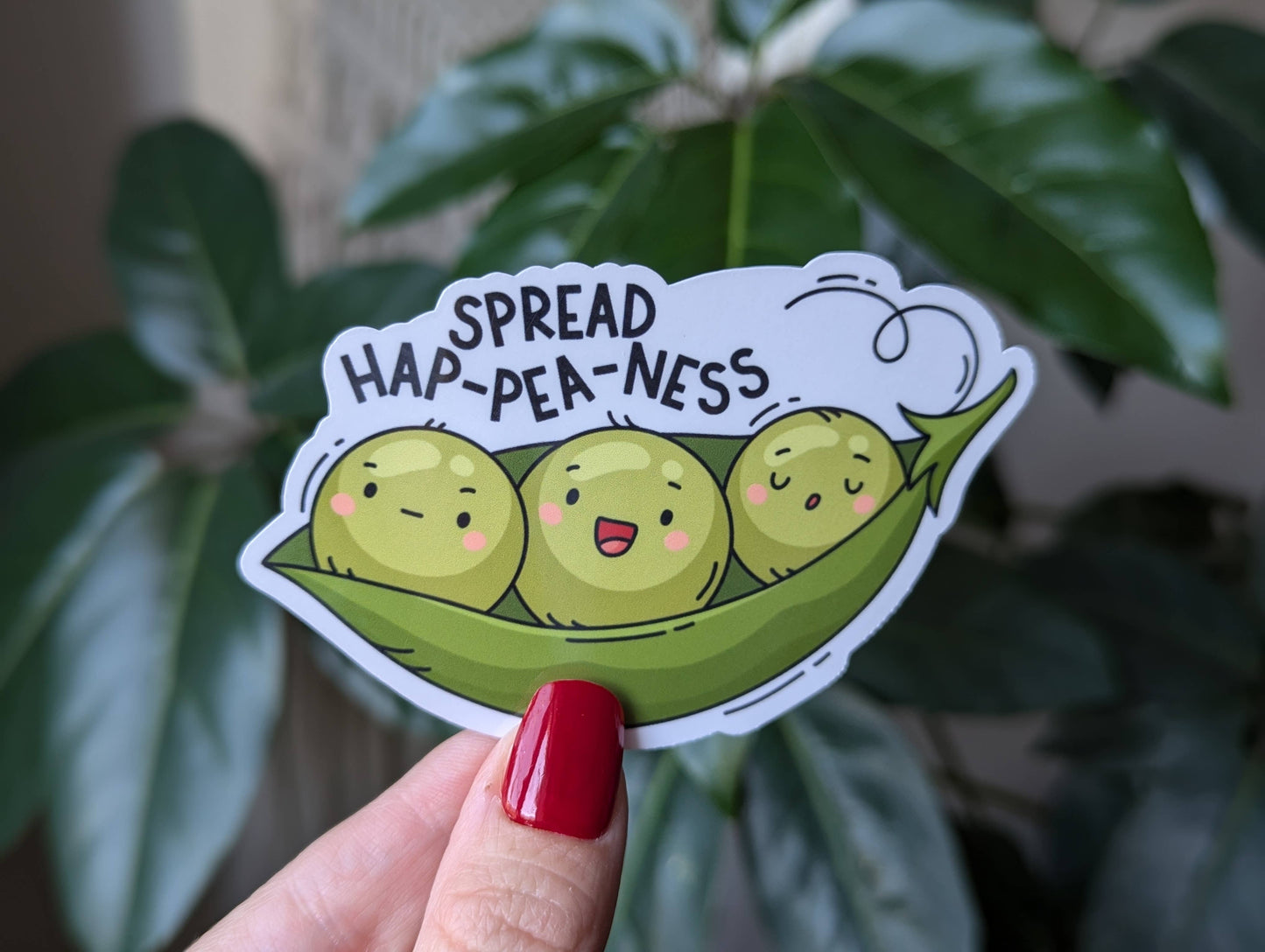 Spread Hap-pes-ness, cute food vegetable vinyl sticker