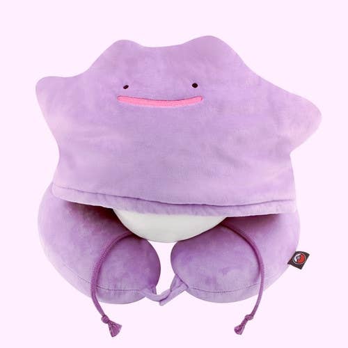 Poketmon Traveling, Daily Neck Pillow With Hoodie Cushion