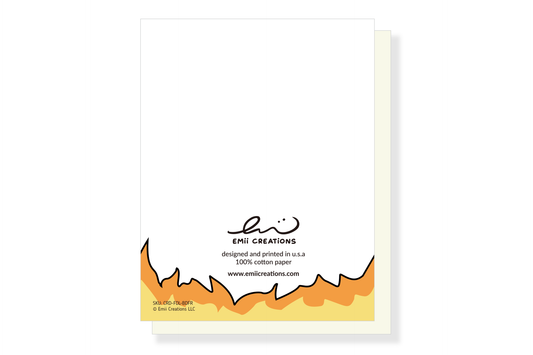 Fire Cake Birthday Card