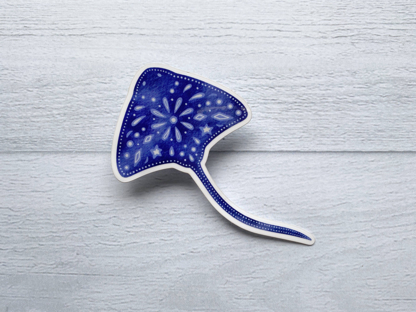 Manta Ray Clear Vinyl Sticker
