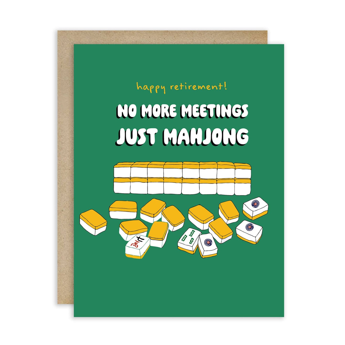Just Mahjong Funny Retirement Cards | Chinese Game Tile Greetings