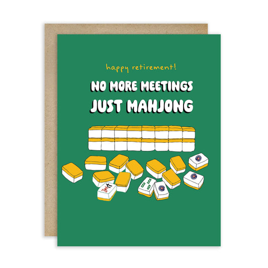 Just Mahjong Funny Retirement Cards | Chinese Game Tile Greetings
