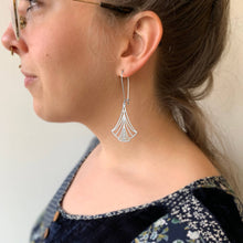 Load image into Gallery viewer, Art Nouveau Triangle Earrings
