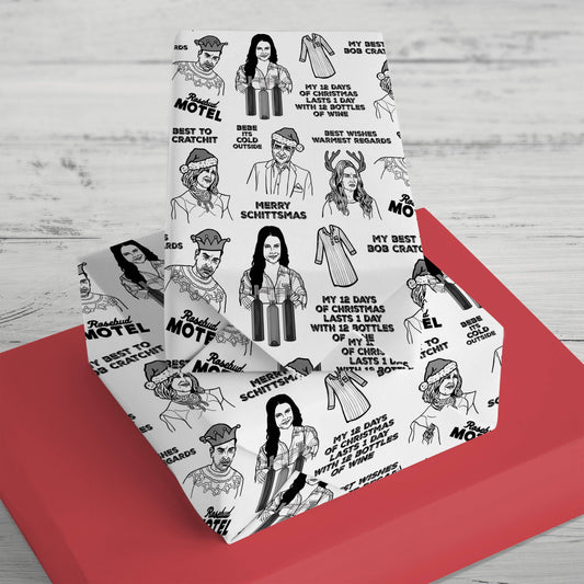 Schitt's Creek Christmas Gift Wrap 24"x36" Sheet