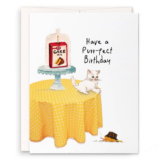 Cat DIY Cake Birthday - Funny Birthday Card