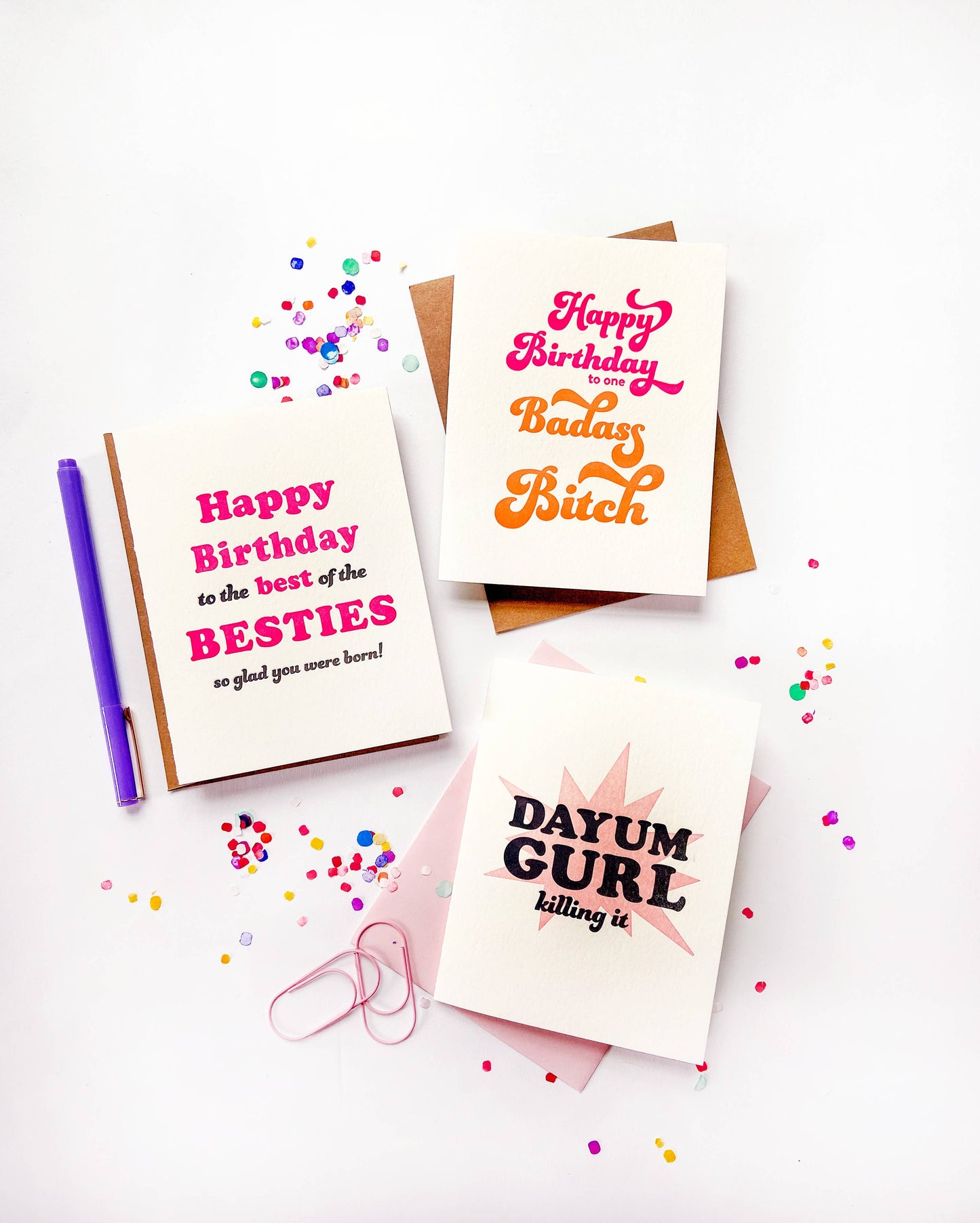Bestie Birthday - Letterpress Birthday Greeting Card