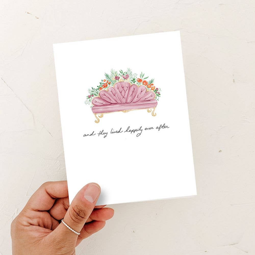 Happily Ever After Minimalist Wedding Card