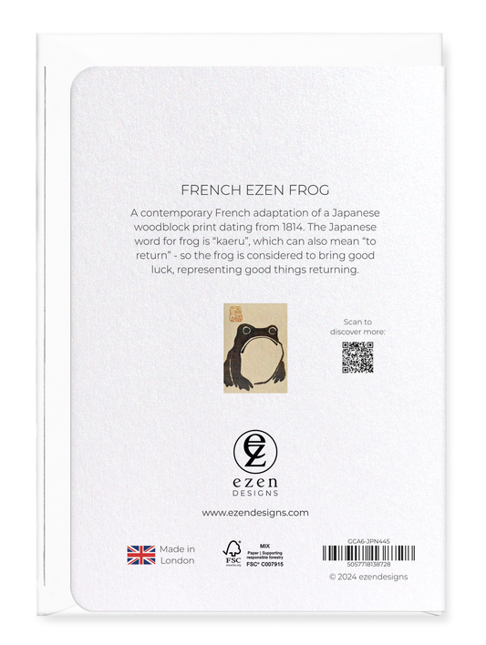FRENCH FROG: Japanese Greeting Card