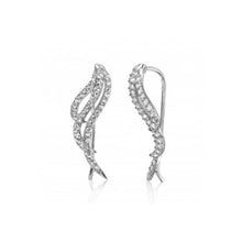 Load image into Gallery viewer, Wing Climber Earrings silver
