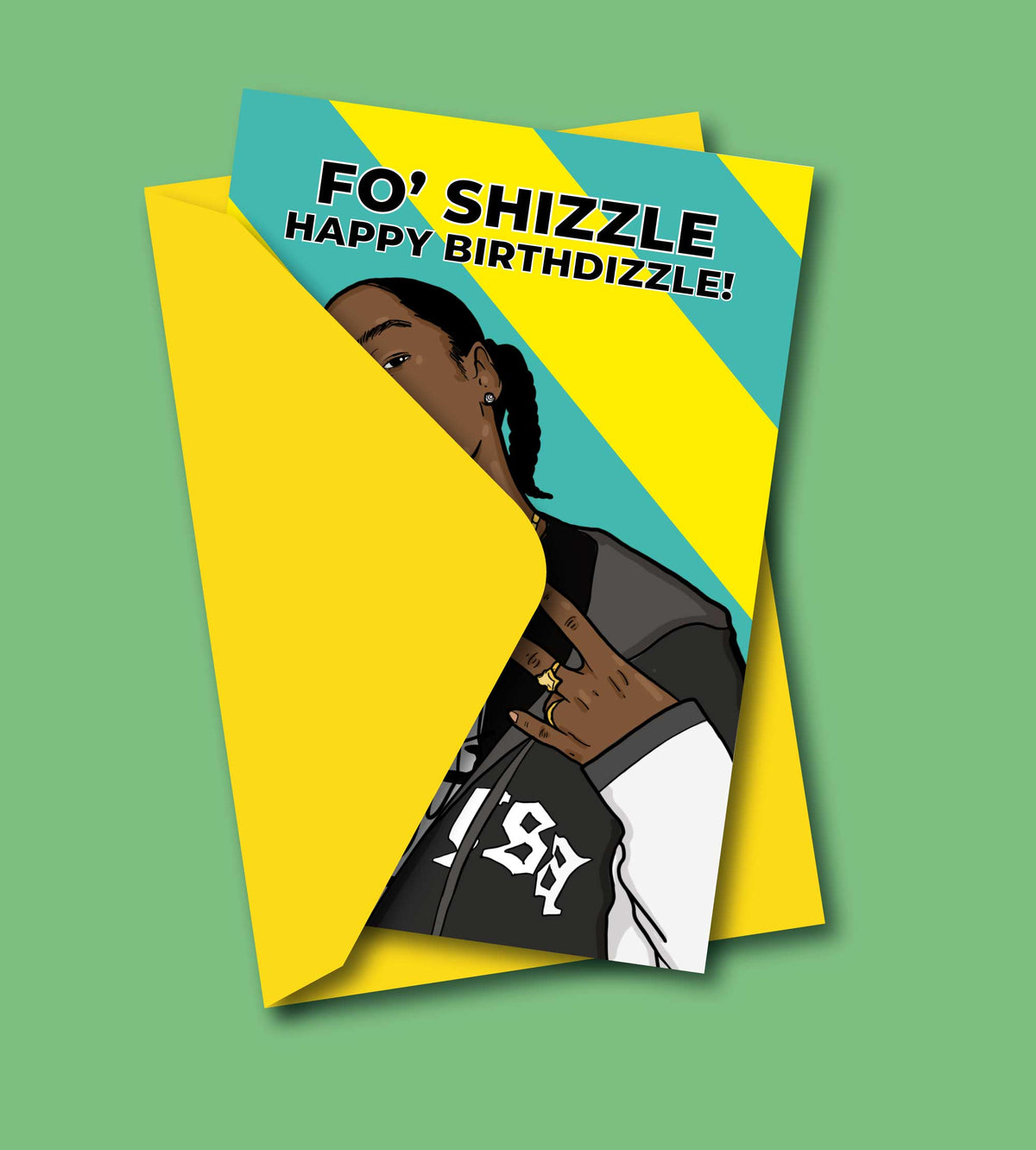 Fo' Shizzle Funny Rapper Birthday Greeting Card