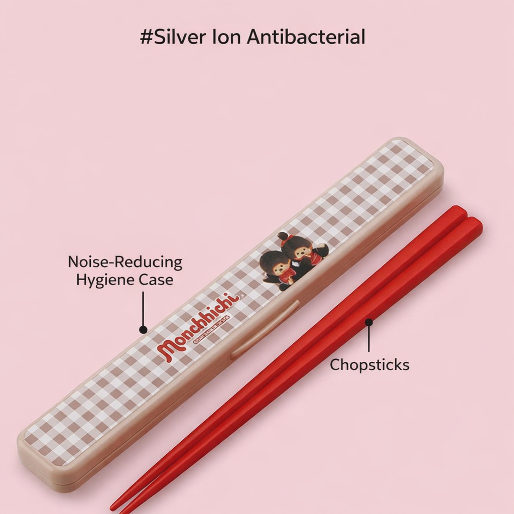 Monchhichi Noise-Reducing Chopsticks Set (18cm)
