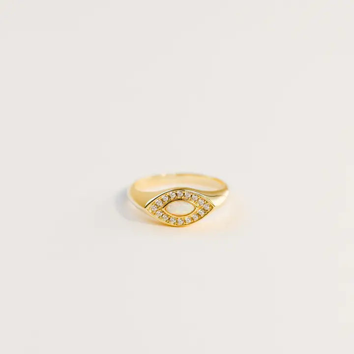 Ring - Opal Evil Eye SIZE 8