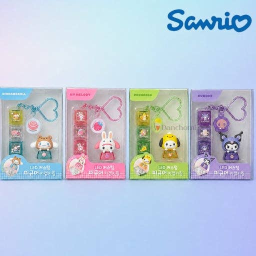 Hot-Selling Sanrio LED Custom Figure Keycap Keychain