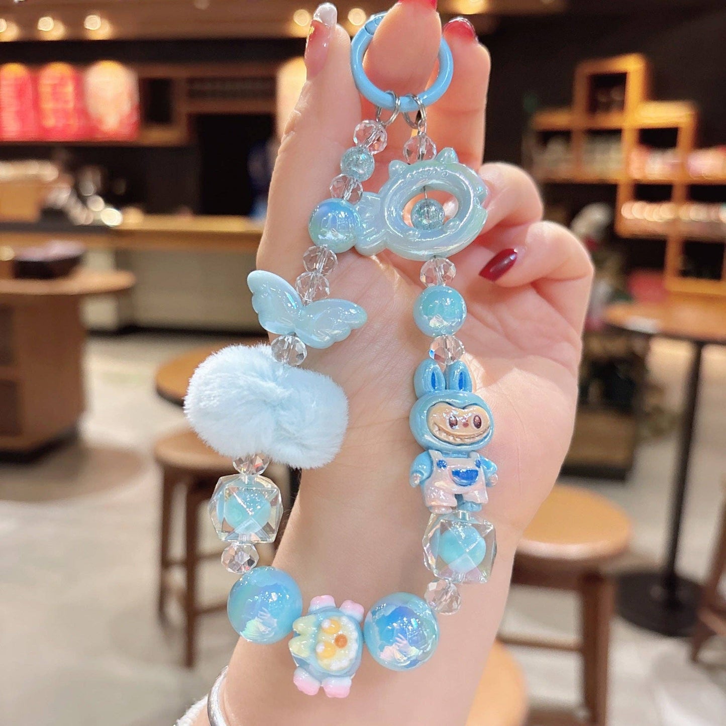 Labubu Beaded mobile phone chain Labubu bag pendant