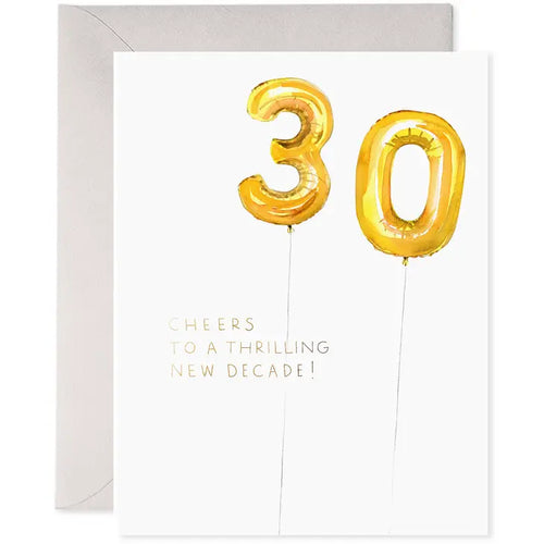 Helium 30 | 30th Birthday Greeting Card - Front & Company: Gift Store