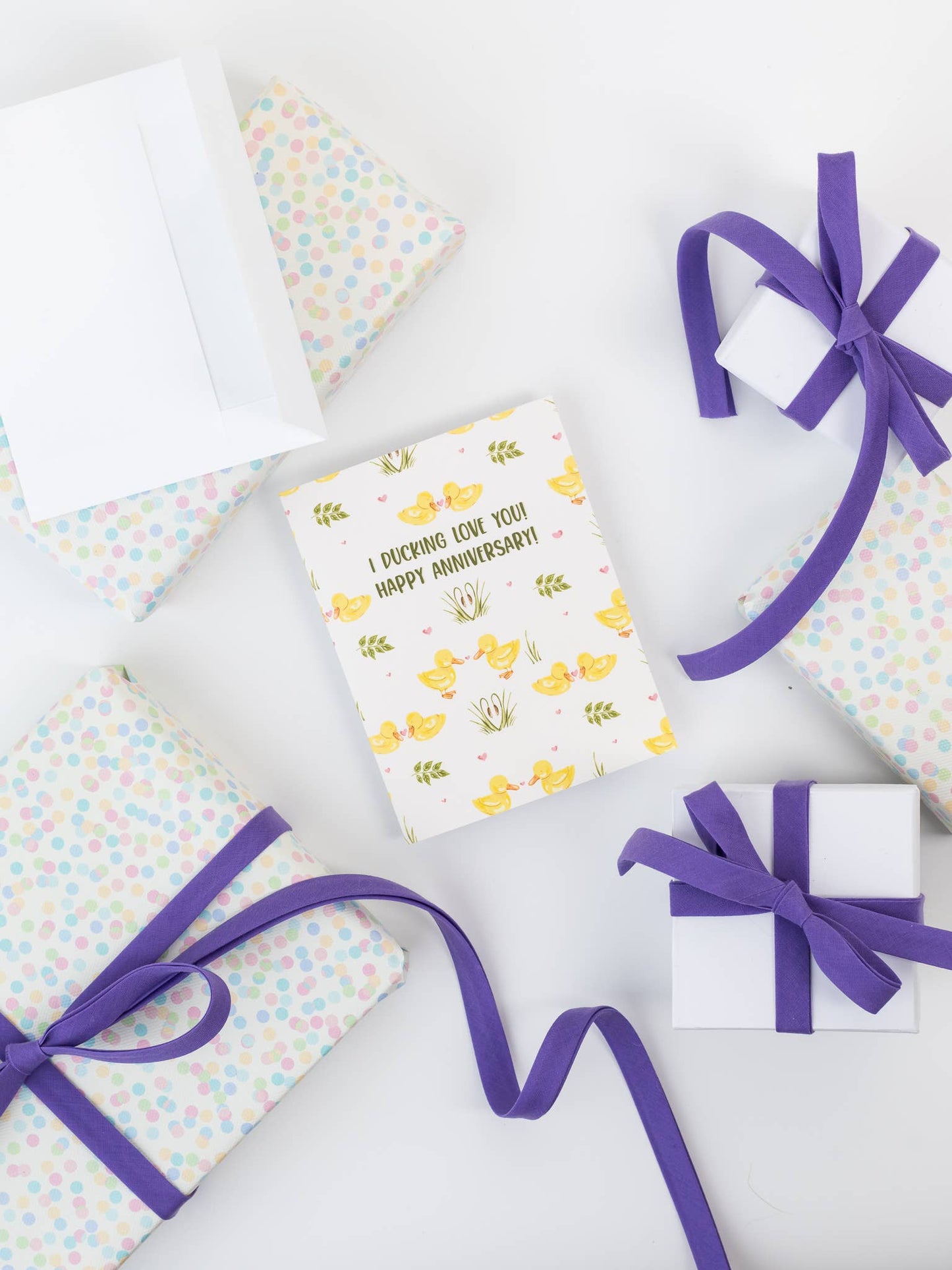 I Ducking Love You! Happy Anniversary! - Greeting Card