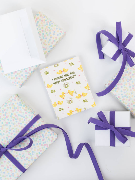 I Ducking Love You! Happy Anniversary! - Greeting Card