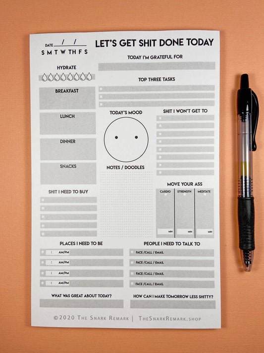 Stationery - Shit List - Daily Planner