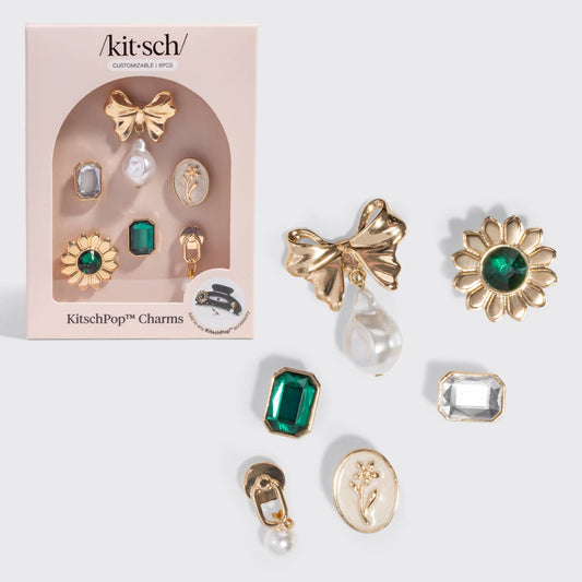 KitschPop Charms 6pc Set - Vintage Emerald