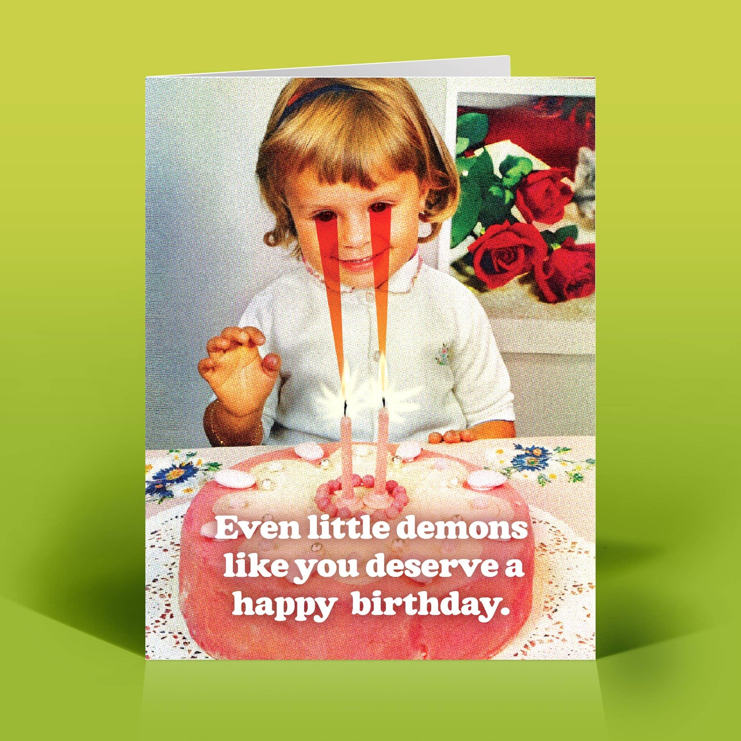 Funny Birthday Card - LITTLE DEMONS - Vintage Sassy Humor