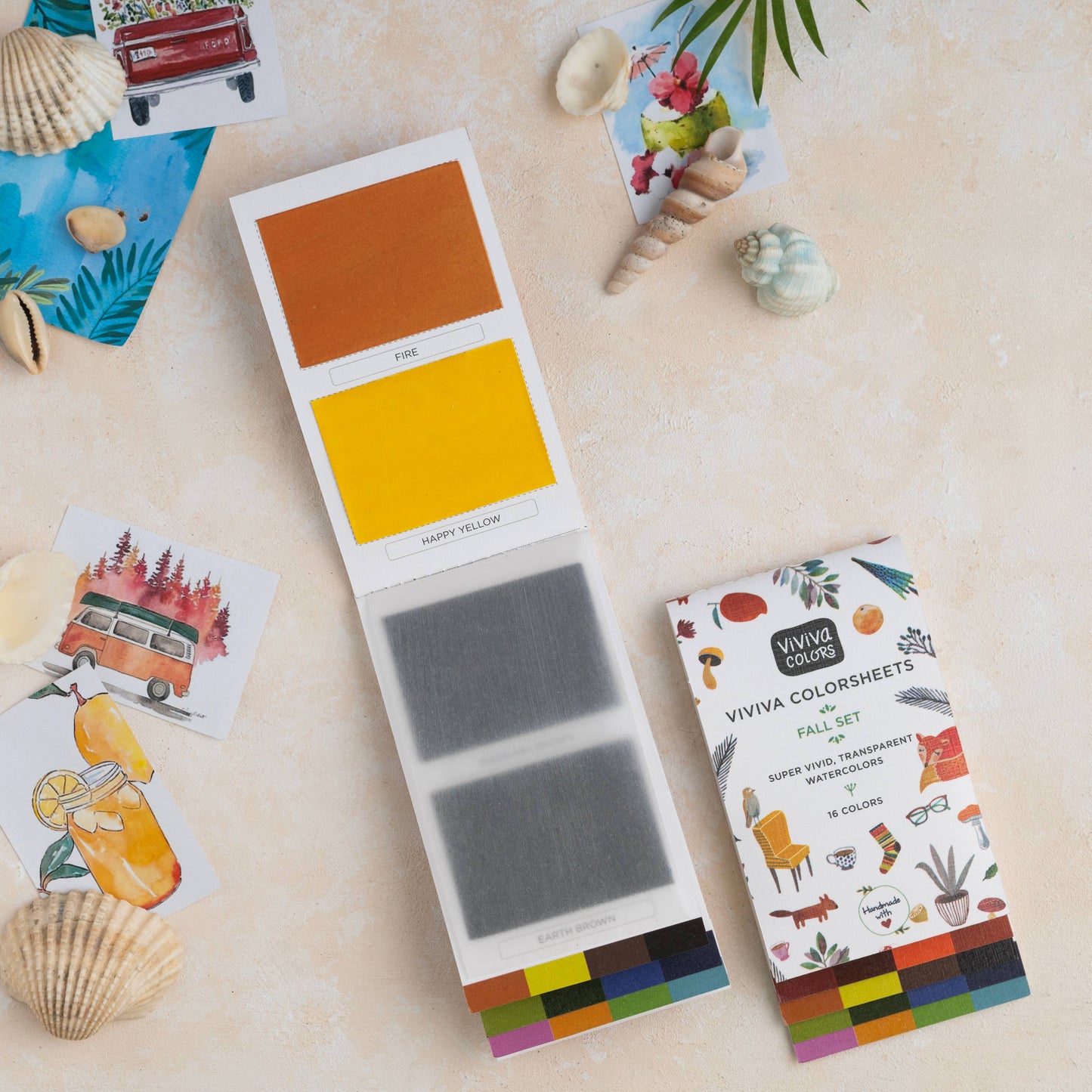 Autumn/Fall Colorsheets | Watercolor Set | Travel Paint