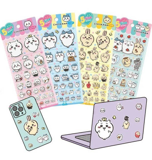 Chiikawa & Friends 5 Sizes Jelly Coating Deco Stickers