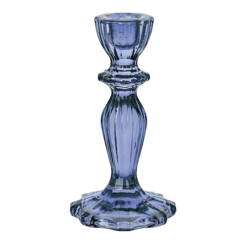 Navy Glass Candlestick Holder | Home Decor | - Front & Company: Gift Store