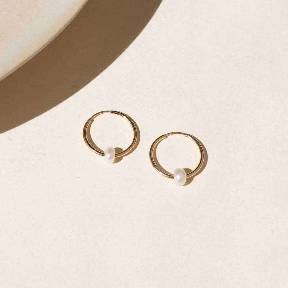 Pearl Hoops I Valentine's Day Jewelry