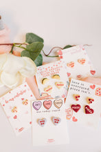 Load image into Gallery viewer, Kiss Me Heart Valentine Clay Stud Earrings
