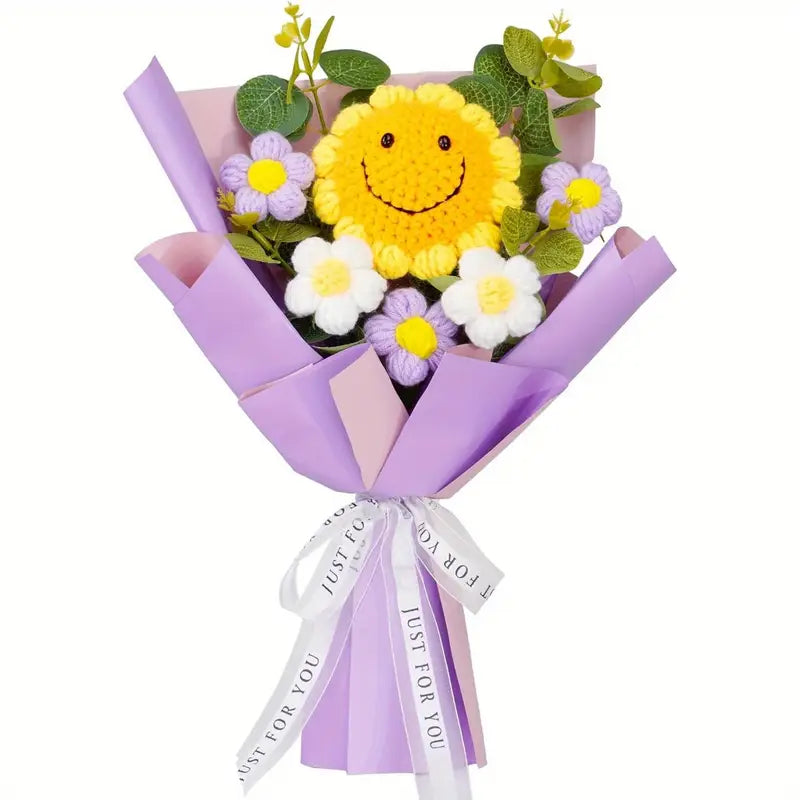 Crochet happy smile Sunflower Bouquet