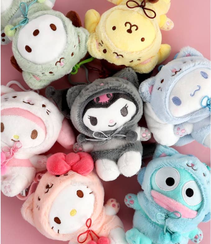 Sanrio Limited Kitty Costume Fluffy Key Chain Bag Charm