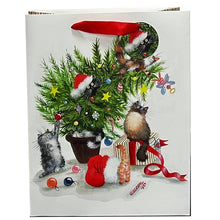 Load image into Gallery viewer, Kim Haskins Christmas Cats Gift Bag Large
