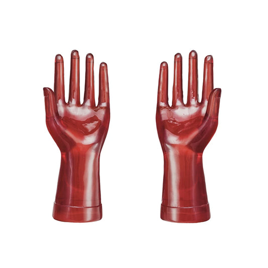 3-1/2"L x 3-1/2"W x 8"H Translucent Resin Hands, O